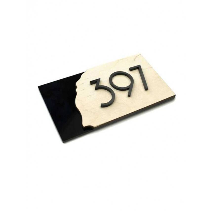 Ahşap Kapı Numarası - 1