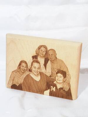 Ahşap Lazer Fotoğraf Kazıma