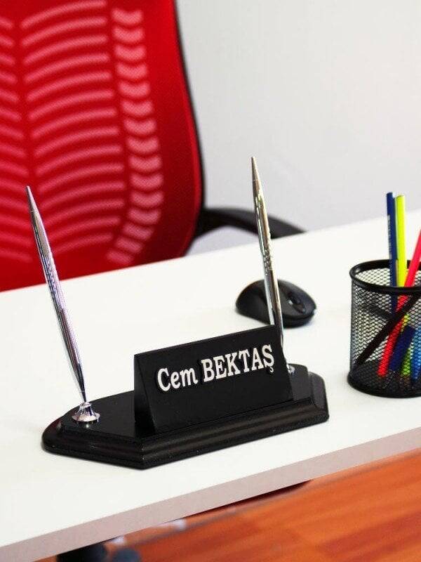 Ahşap Siyah Masa İsimliği l Dsn-111 - 1