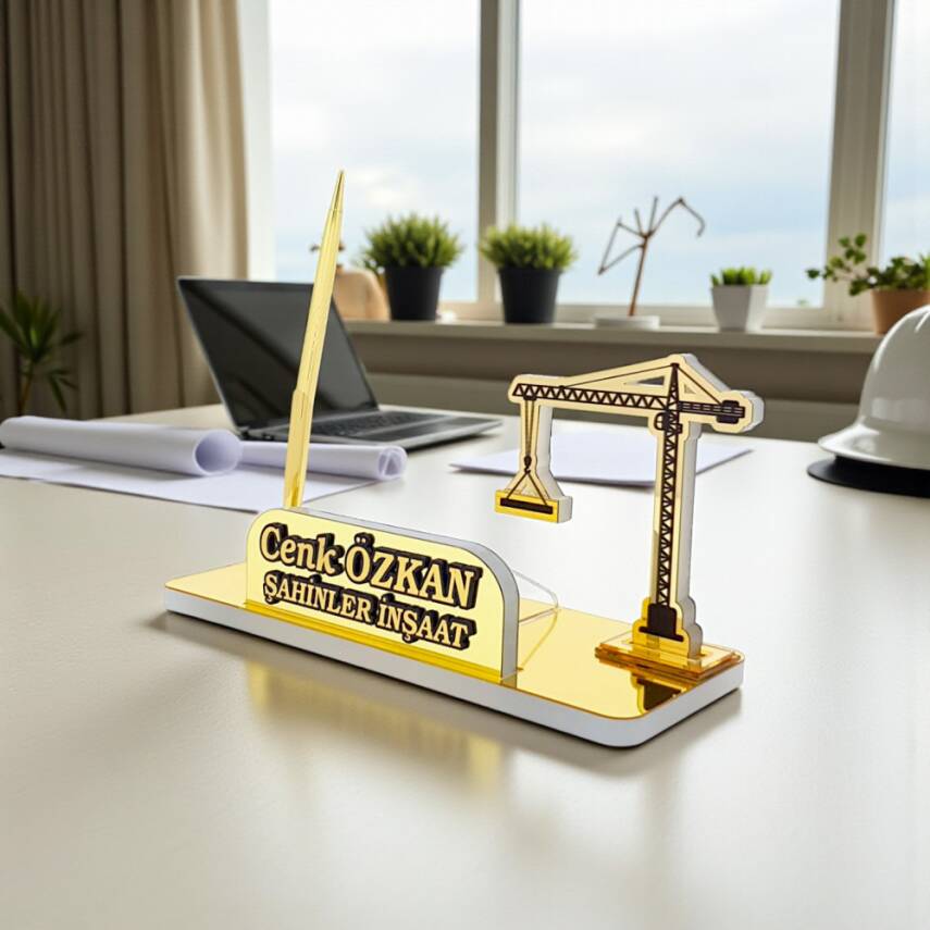 Akrilik İnşaat Mühendisine Masa İsimliği - 1