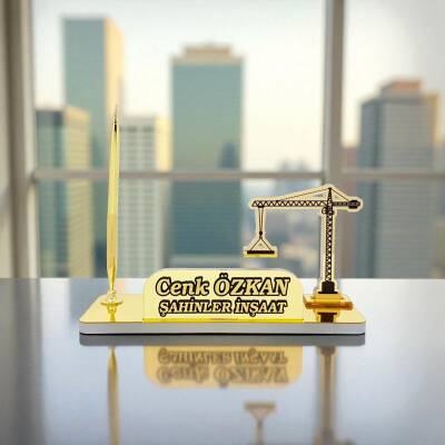 Akrilik İnşaat Mühendisine Masa İsimliği - 2