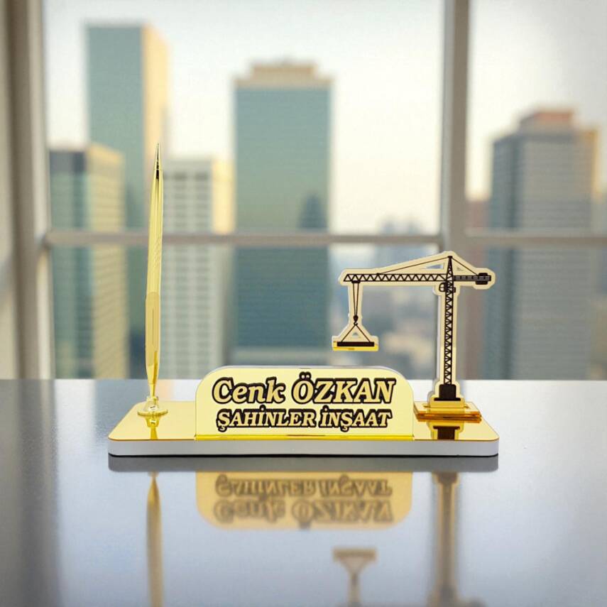 Akrilik İnşaat Mühendisine Masa İsimliği - 2