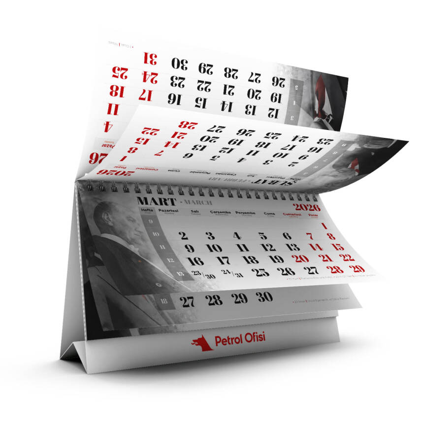 ALA-18 (ATATÜRK) ÜÇGEN MASA TAKVİMİ - 1