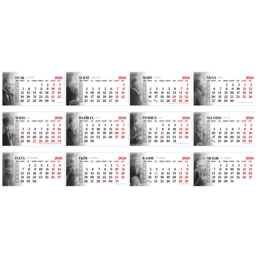 ALA-18 (ATATÜRK) ÜÇGEN MASA TAKVİMİ - 2