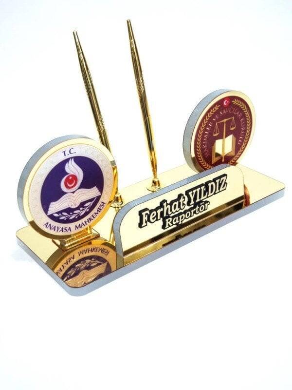 Anayasa mahkemesi ve hsk logolu isimlik - 1