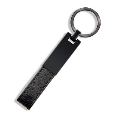 ANZER SİYAH METAL - DERİ ANAHTARLIK