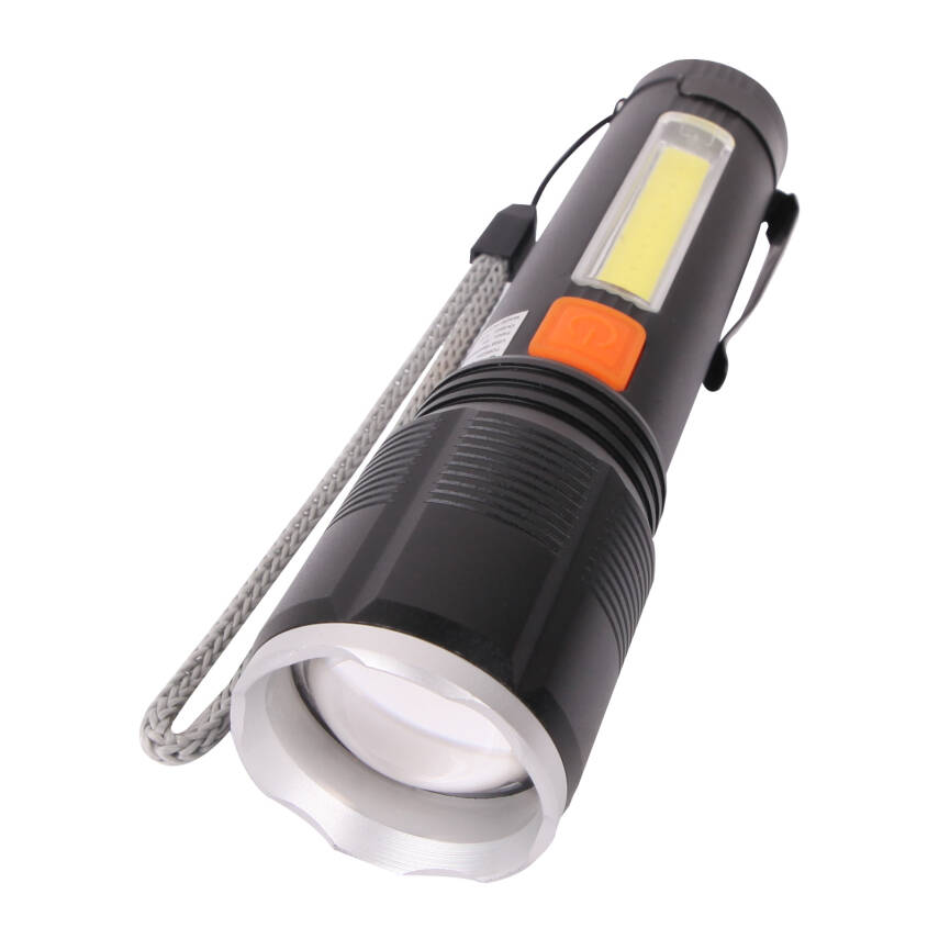 ARSUZ SİYAH 4 MODLU ŞARJ EDİLEBİLİR LED EL FENERİ - 1