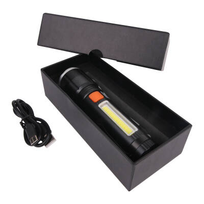 ARSUZ SİYAH 4 MODLU ŞARJ EDİLEBİLİR LED EL FENERİ - 2