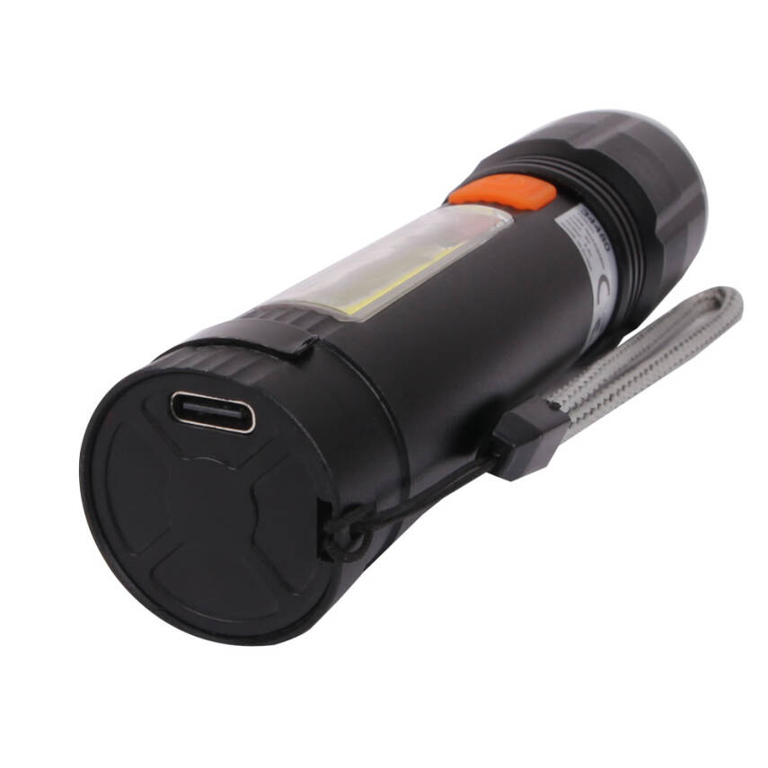 ARSUZ SİYAH 4 MODLU ŞARJ EDİLEBİLİR LED EL FENERİ - 3