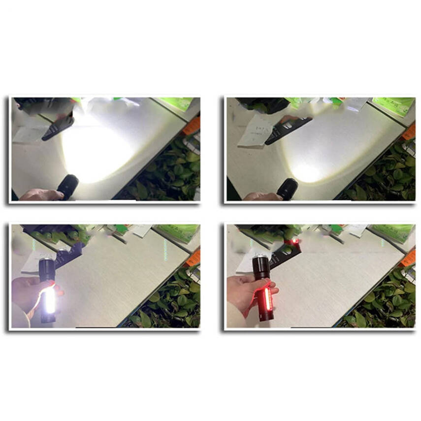 ARSUZ SİYAH 4 MODLU ŞARJ EDİLEBİLİR LED EL FENERİ - 4