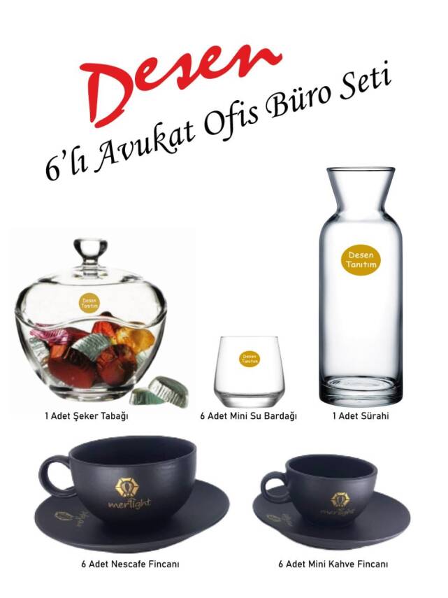 Avukat Ofis Büro Fincan 6'lı Set - 1