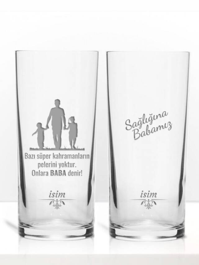 Babalar Gününe Özel Kazıma Rakı Bardakları - 1