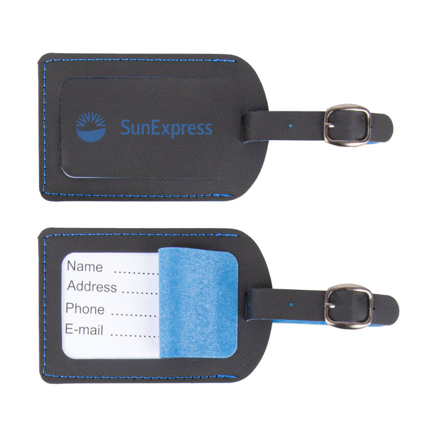 BAGAJ ETİKETİ LACİVERT DERİ - 1