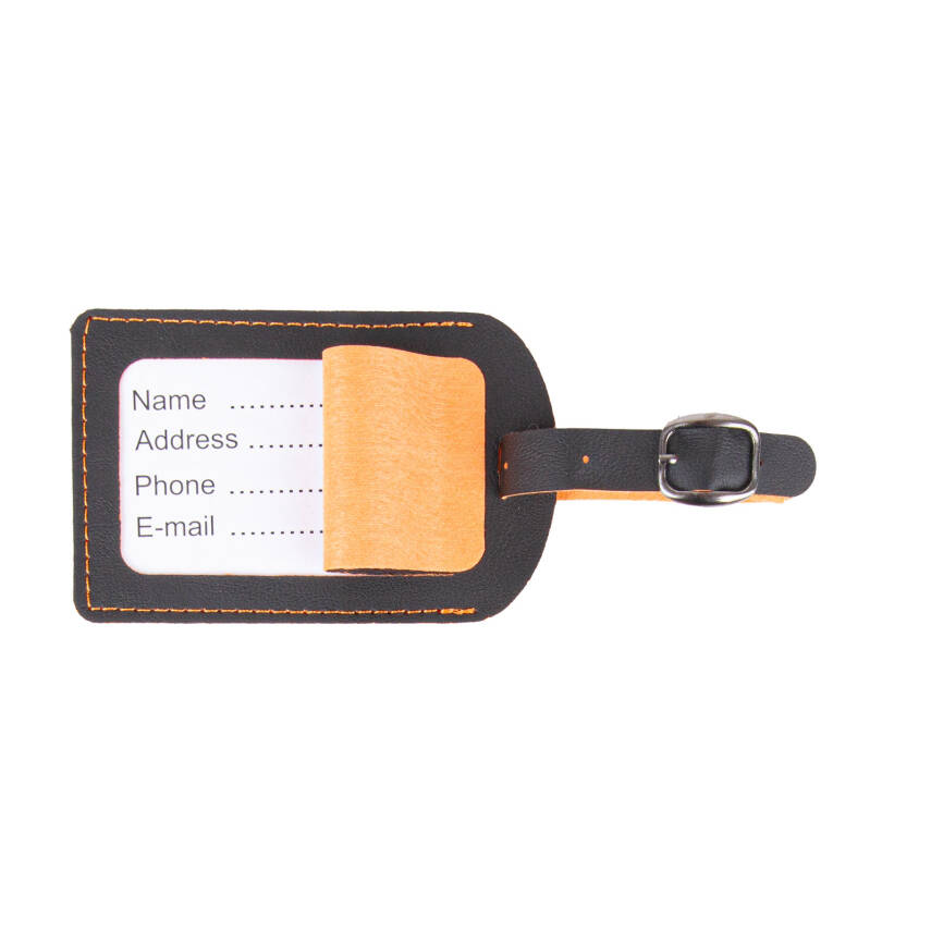 BAGAJ ETİKETİ TURUNCU DERİ - 1