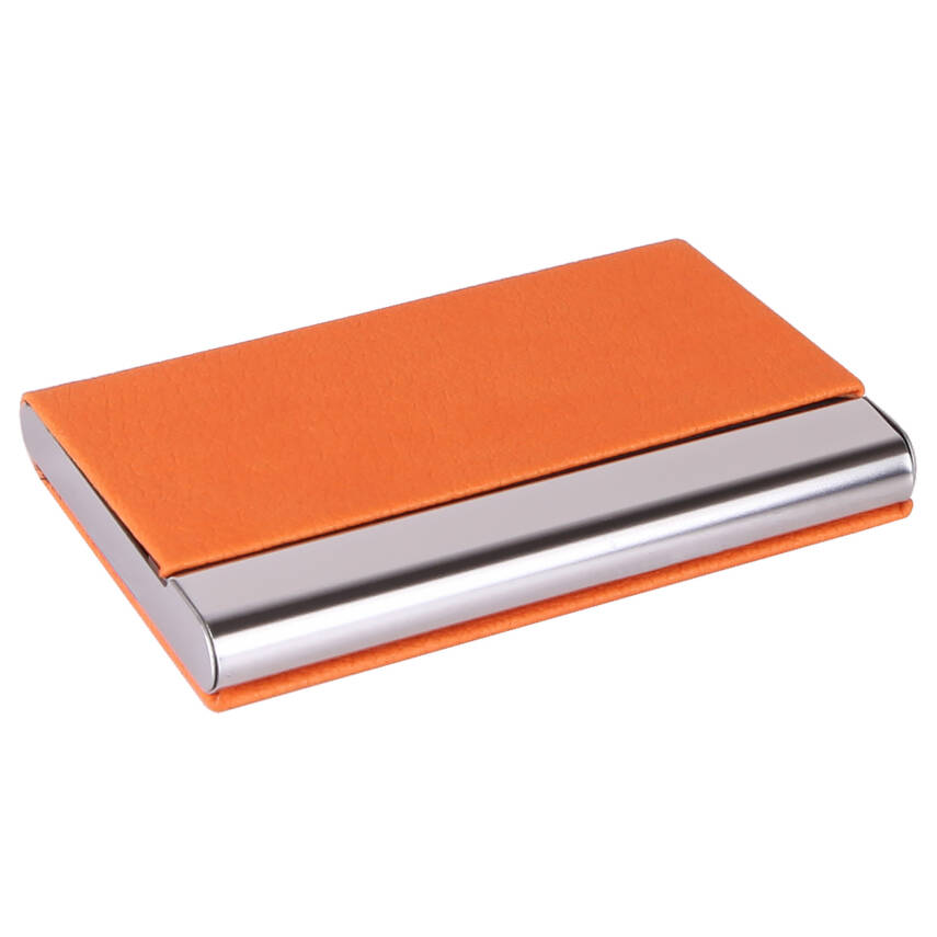 BARLAS TURUNCU DERİ KARTVİZİTLİK - 1