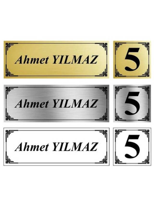 Bina Ev Kapı Numarası ve İsimlik - 1