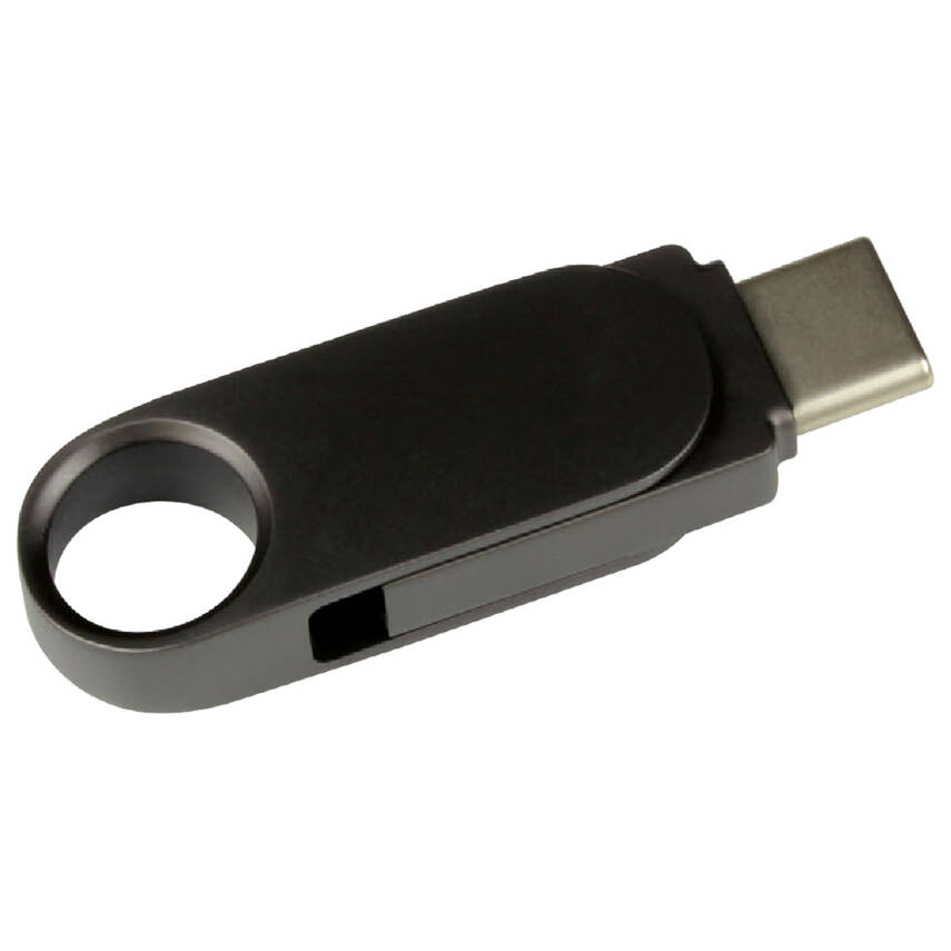BOLKAR SİYAH 32 GB MİNİ TYPE-C OTG METAL USB BELLEK - 1