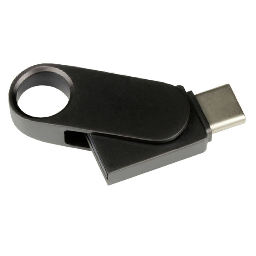 BOLKAR SİYAH 32 GB MİNİ TYPE-C OTG METAL USB BELLEK - 2