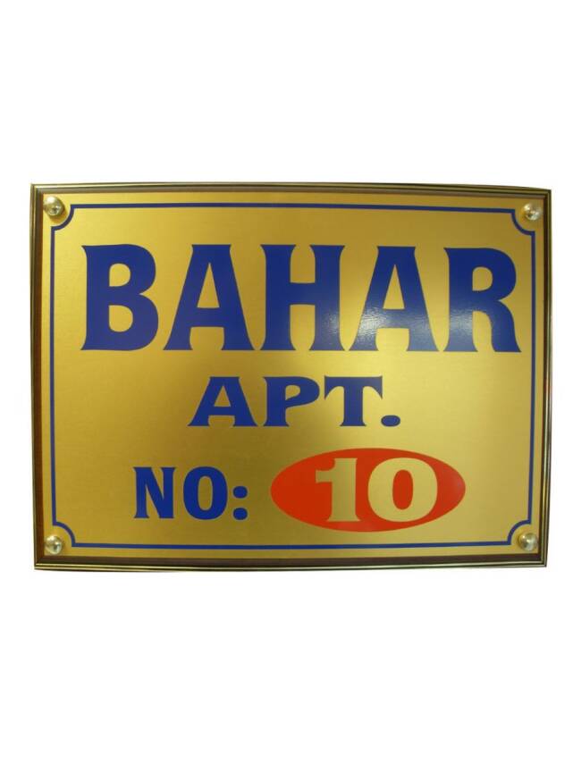 Dijital Baskı Renkli Apartman Tabelası - 1