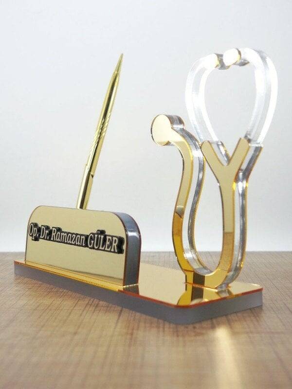 Doktora Hediye Steteskop Masa İsimliği Küçük Boy - 1