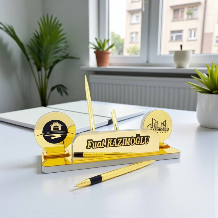 Emlak Bürosuna Özel Akrilik Masa İsimliği - 1