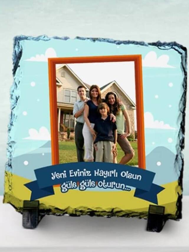 Ev Alan Aile İçin Hediye Taş Baskı - 1