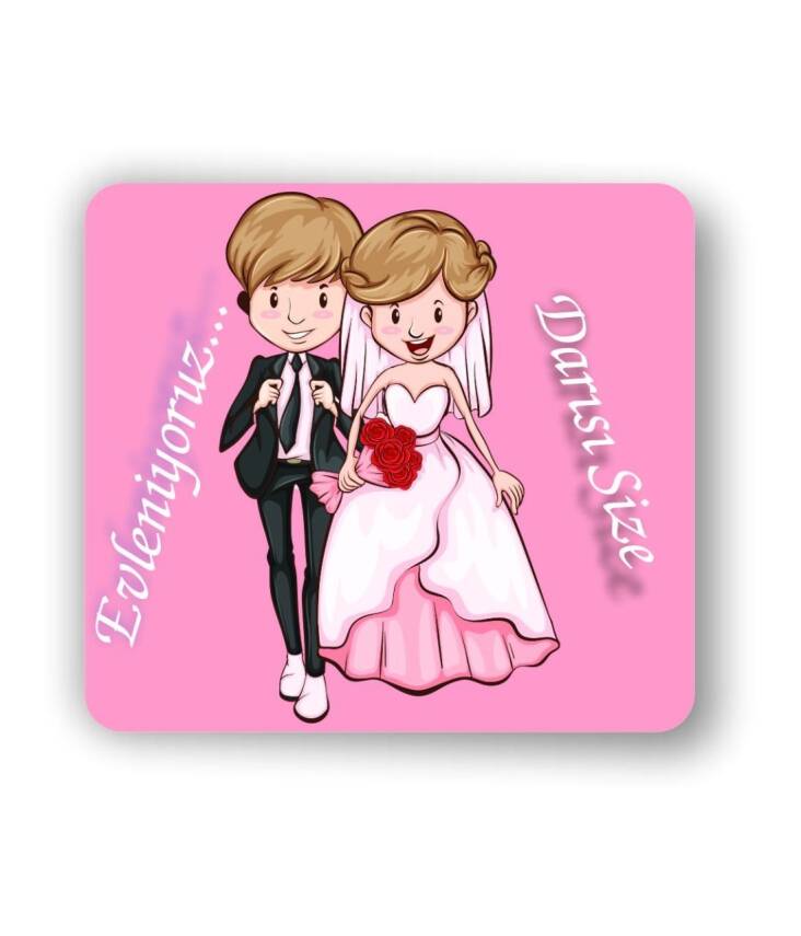 Evleniyoruz Bardak Altlığı - 1