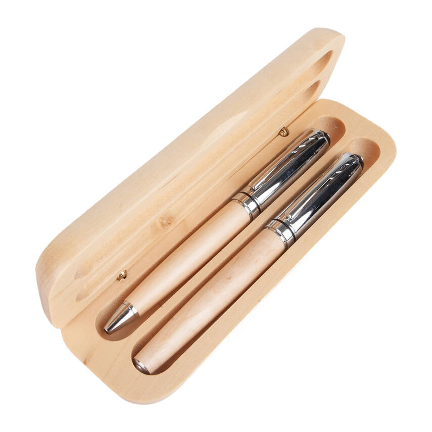 GEDİZ AHŞAP İKİLİ KALEM SETİ - 1