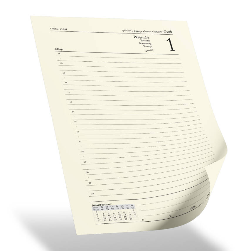 GİMAT LACİVERT TARİHLİ SPİRALLİ GÜNLÜK AJANDA (20X28 CM) - 2