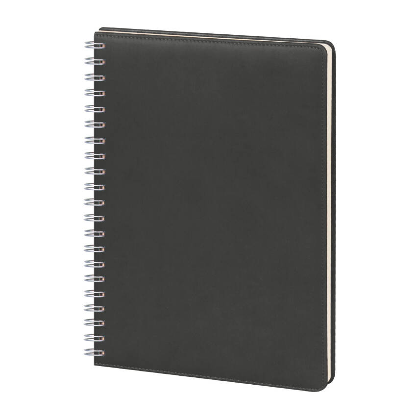 GİMAT SİYAH TARİHLİ SPİRALLİ GÜNLÜK AJANDA (20X28 CM) - 1