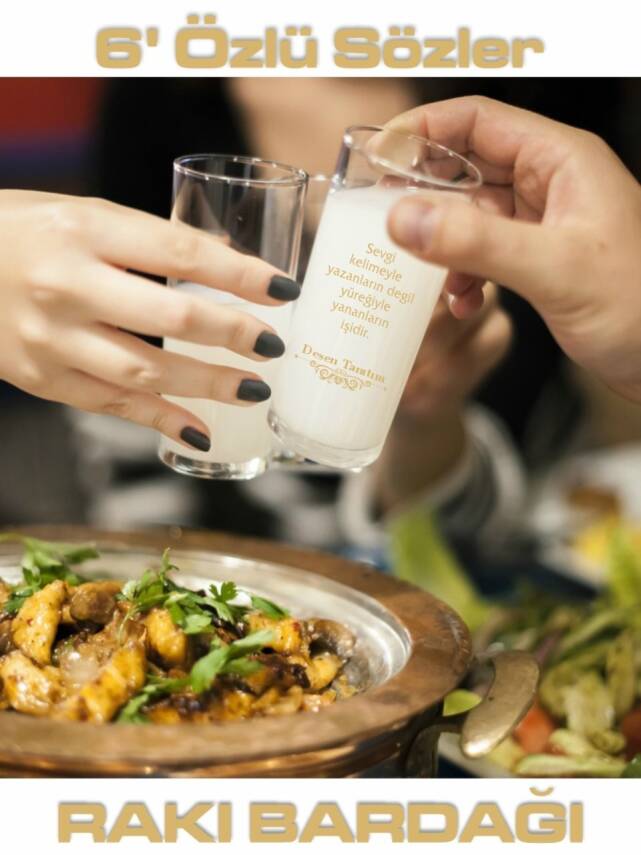 Güzel Sözlü Rakı Bardağı - 1