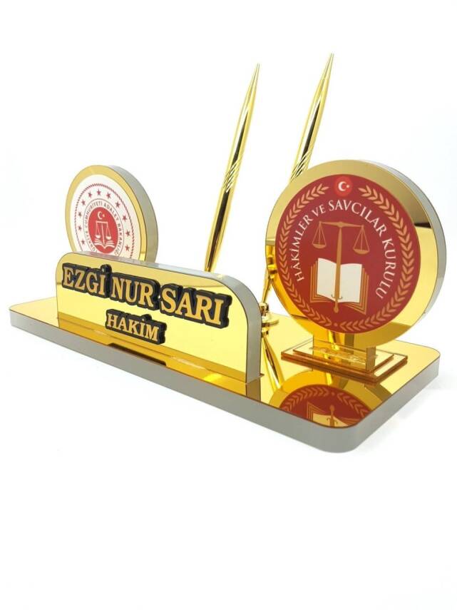 Hakim ve Savcılar için Tasarlanmış Masa İsimliği - 1