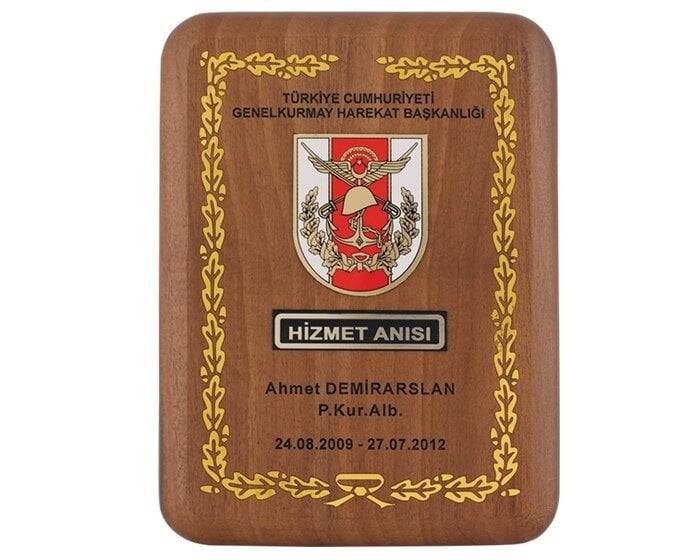 Harekat Başkanlığı Özel Ahşap Plaket Karton Kutulu - 1