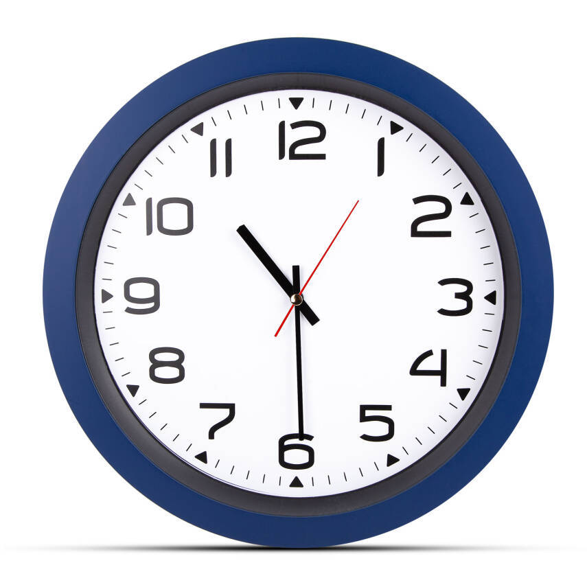 HERA LACİVERT PLASTİK KASA DUVAR SAATİ (350MM) - 1