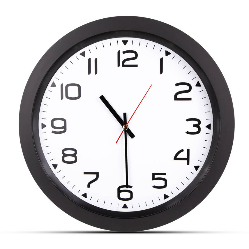 HERA SİYAH PLASTİK KASA DUVAR SAATİ (350MM) - 1