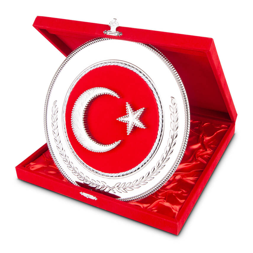 HİLAL YUVARLAK BAYRAK PLAKET - 1