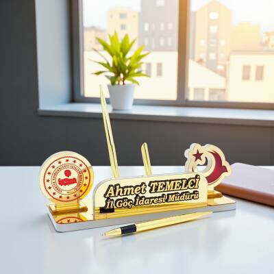 İçişleri Bakanlığı Logolu Masa İsimliği