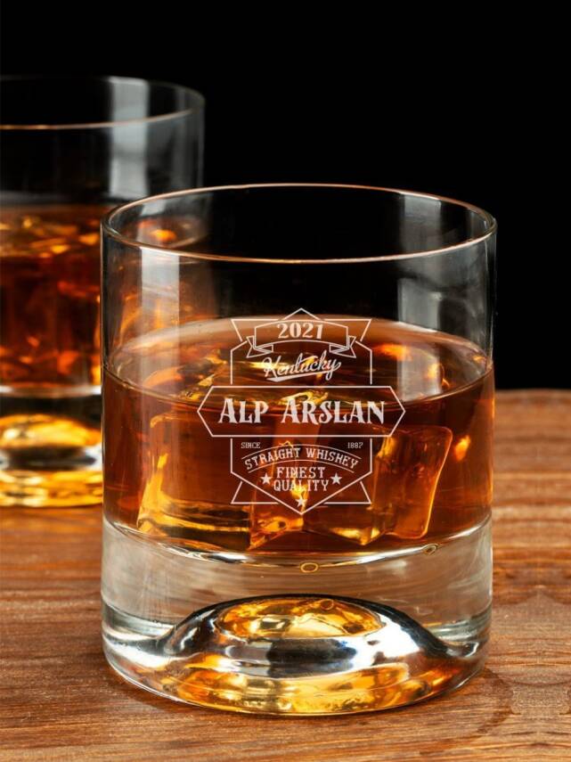 İsme Özel Şık Viski Bardağı - 1