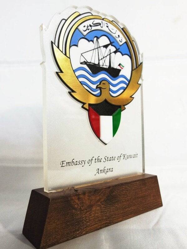 Kabartma Logolu Özel Plaket - 1