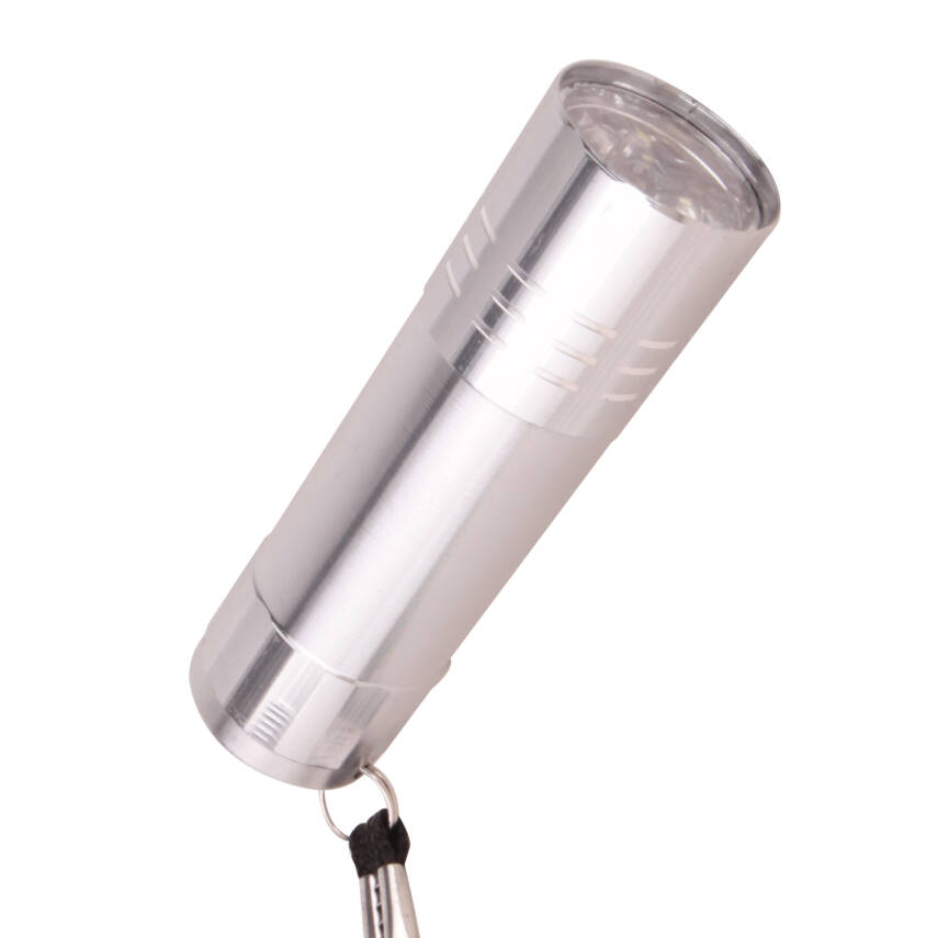 KANARYA GÜMÜŞ 9 LED EL FENERİ - 1