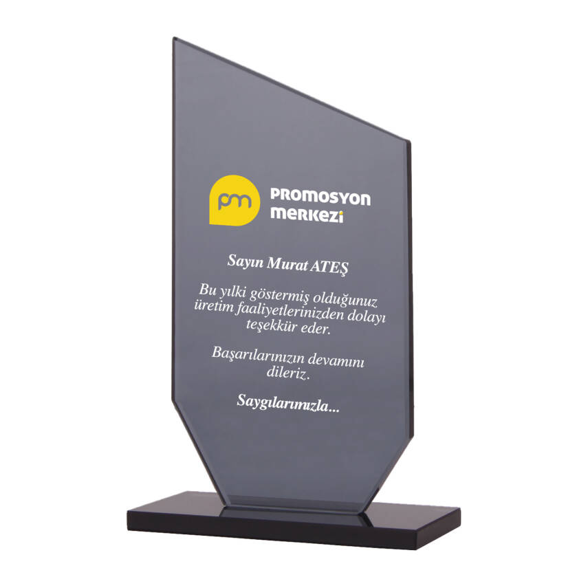 KAŞGAR SİYAH KRİSTAL PLAKET - 1