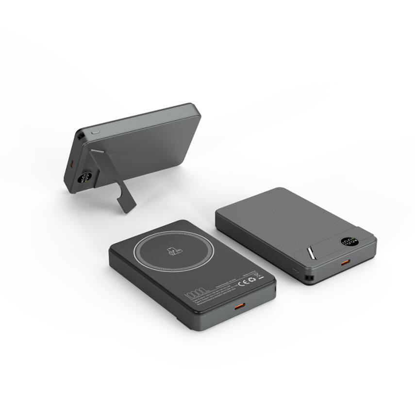 KİLYOS 10.000 MAH SİYAH MAGSAFE  ve  WIRELESS STANDLI POWERBANK - 2