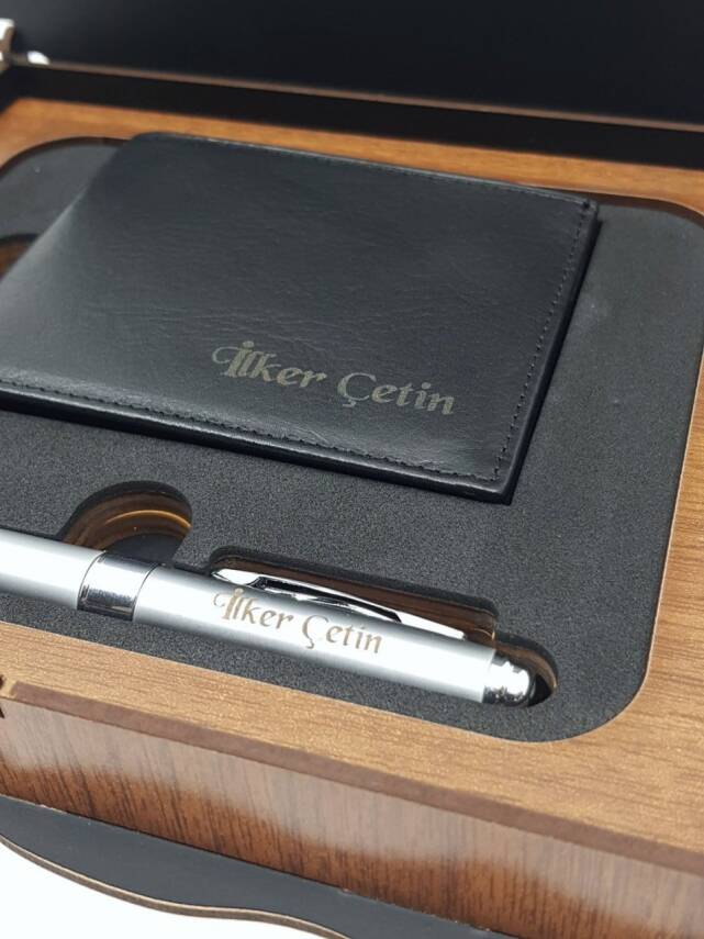 Kişiye Özel Cüzdan Seti (Hakiki Deri Cüzdan) - 1