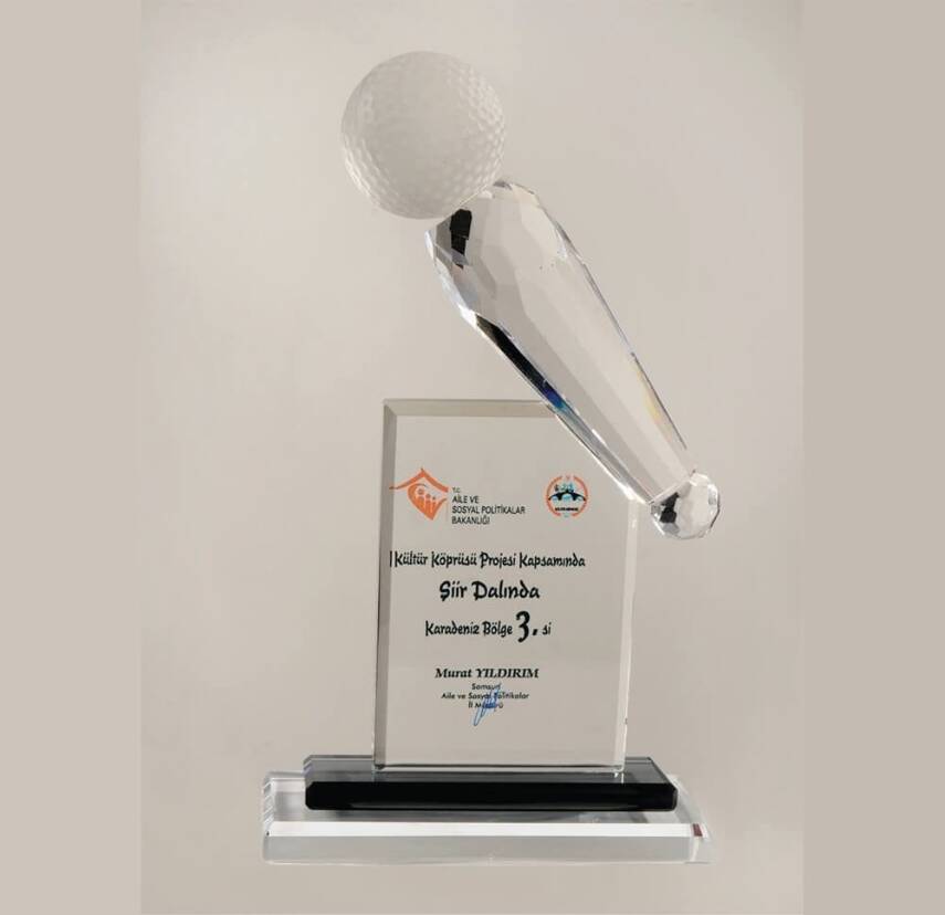 Kristal Mikrofon Plaket - 1