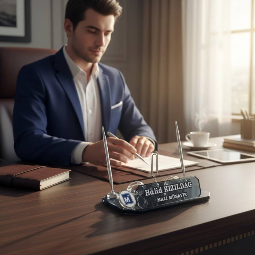 Kristal Muhasebe Masa İsimliği - 4