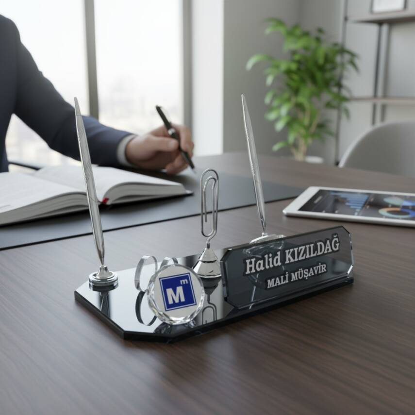 Kristal Muhasebe Masa İsimliği - 2
