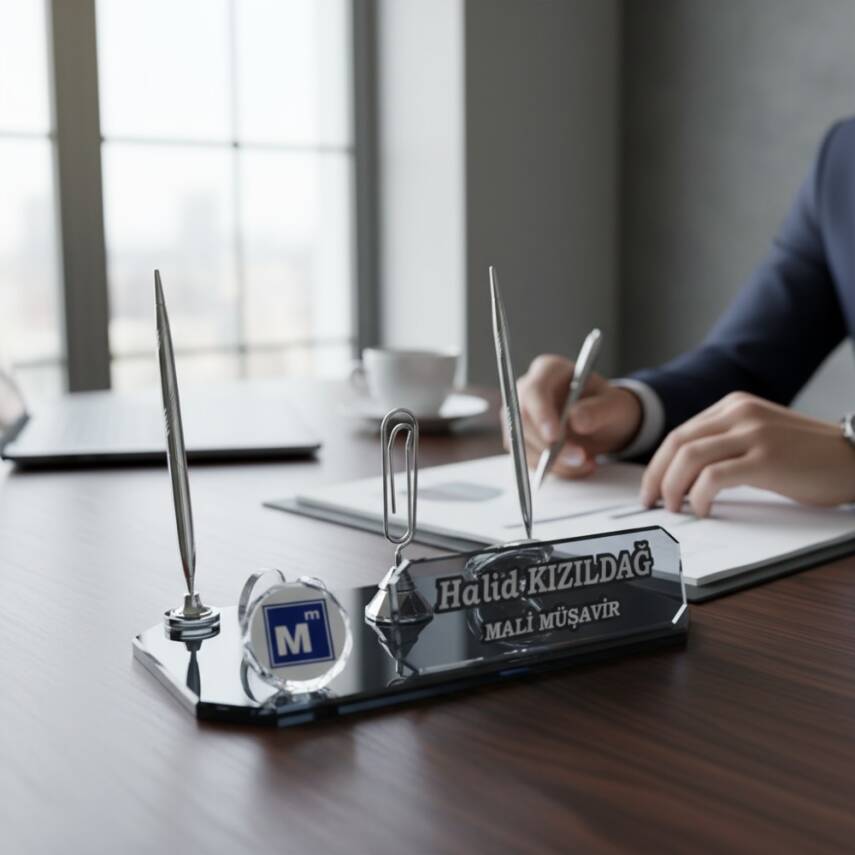 Kristal Muhasebe Masa İsimliği - 3