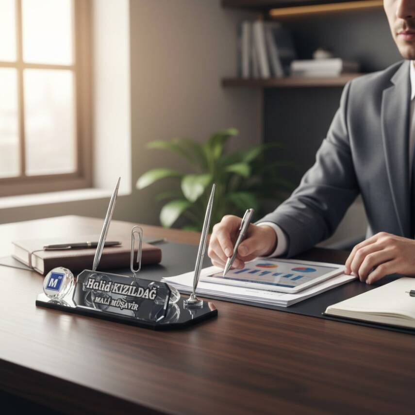 Kristal Muhasebe Masa İsimliği - 5