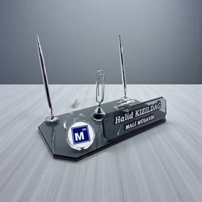 Kristal Muhasebe Masa İsimliği