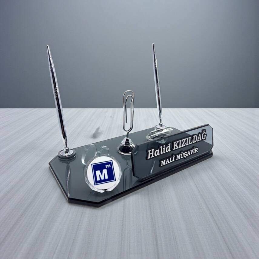 Kristal Muhasebe Masa İsimliği - 1